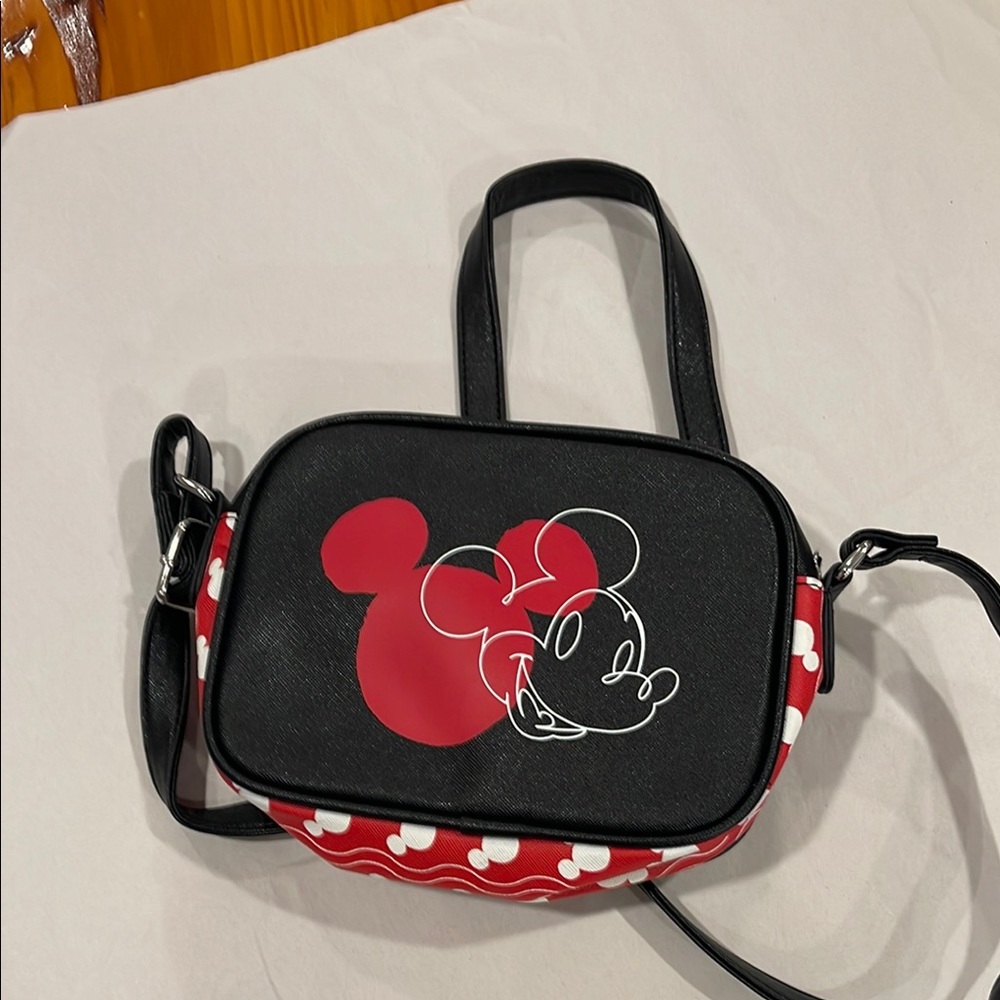 Disney Black and Red Mickey Mouse Crossbody Bag